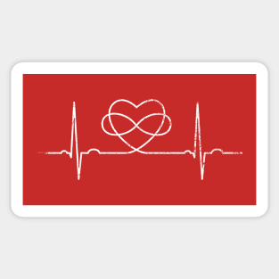 Polyamory EKG Heartbeat Sticker